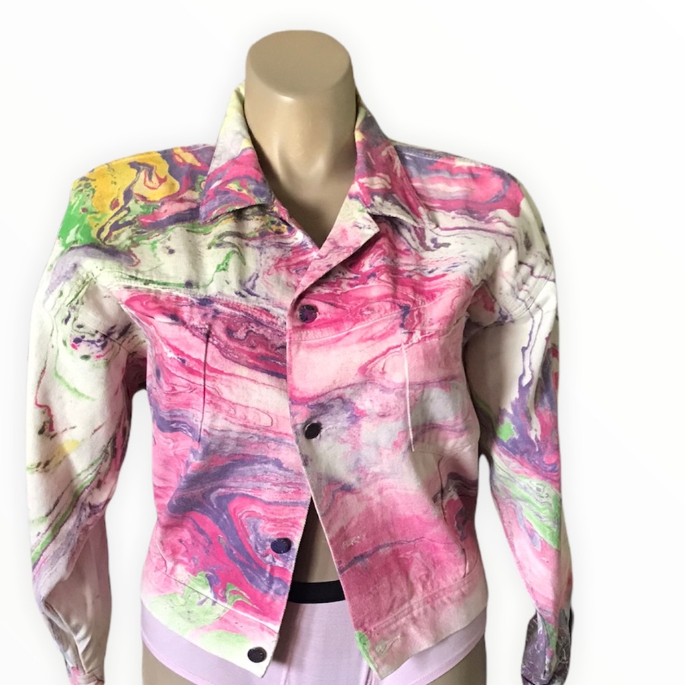 Freeze LARGE Denim “Coat of Many Colors”